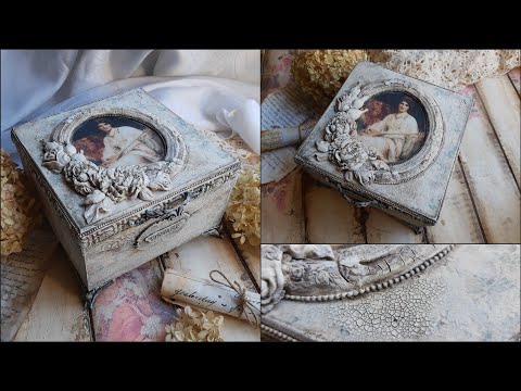 Romantic shabby chic box ♡♡♡Decoupage tutorial