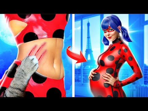 Die Schwangere Ladybug und Cat Noir! Lustige Superhelden-Situationen