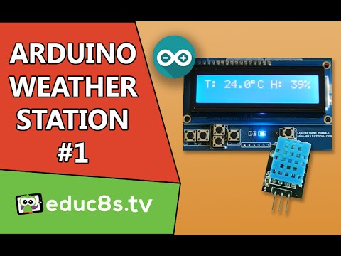 Arduino Project: Temperature and Humidity monitor Tutorial with DHT11 (or DHT22) sensor LCD shield.
