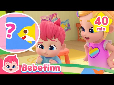 Where Is Shark's Tail? Quiz Time with Bebefinn! | +more Songs Compilation | Best Nursery Rhymes
