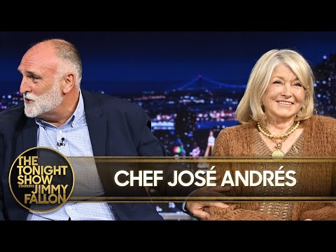 Martha Stewart Crashes Chef José Andrés' Interview to Talk Yes, Chef! (Extended) | The Tonight Show