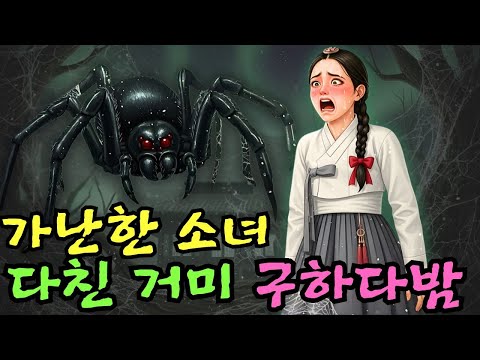 👌잠자기전 듣는 옛날이야기 1시|가난한 소녀, 다친 거대 거미를 구하다… 그날 밤 창문 앞에 나타난 신비한 거미줄과 천청 비단의 비밀ㅣ옛날이야기 ㅣ민담 ㅣ오디오북ㅣ전설ㅣ설화 ㅣ야담