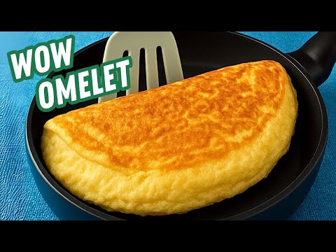 Fluffy 3-Ingredient Omelet 🍳 Ready in 5 Minutes! 🔥