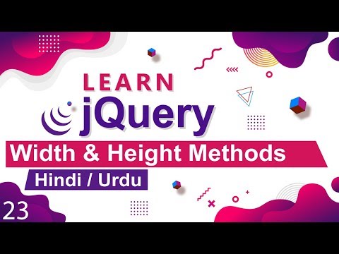 jQuery Width & Height Methods Tutorial in Hindi / Urdu