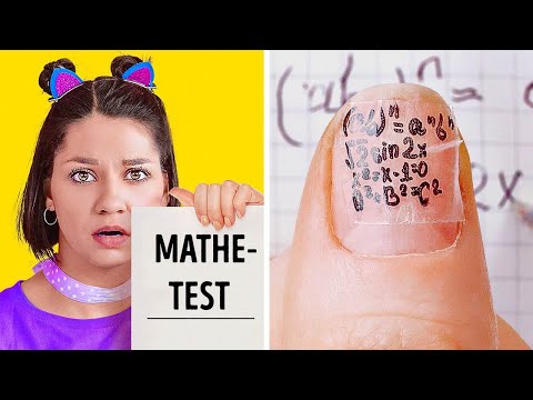 Wie man die Schule überlebt || Streng geheime Schul-Hacks und Schummeleien