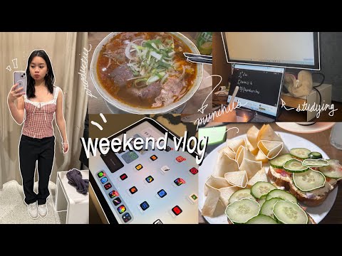 PRODUCTIVE WEEKEND IN MY LIFE 🌟📓 get ready with me, catching up on work, eating out