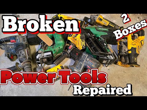 Saving and repairing a mix of broken Power tools. 
