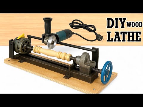 Homemade Wood Lathe From Old Washing Machine Motor | DIY Woodworking Tools