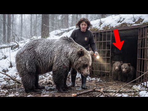 Медведица рискнула жизнью, прося помощи у человека, чтобы спасти своих детёнышей