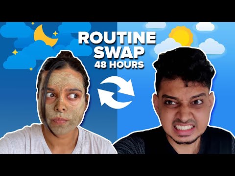 Work Besties Swap Morning & Night Routines | Aishwarya and Aniket | BuzzFeed India