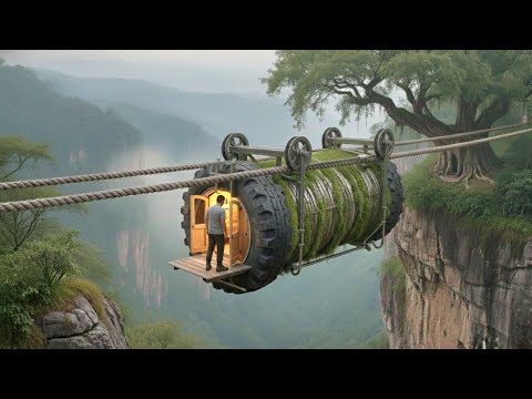 I Built a House Hanging Over a Cliff… Using Only Ropes