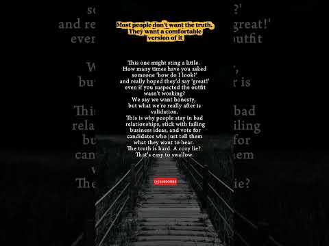 People Don’t Want the Truth — They Want Comfort #psychology