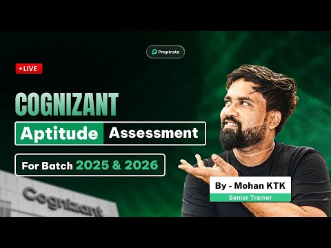 Cognizant Hiring 2025/2026 – Quant Aptitude + Gamified Questions | Live Prep