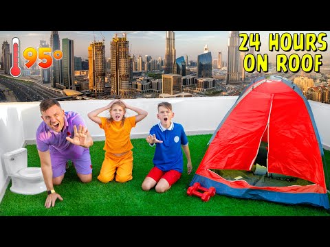 24 Ore sul Tetto di Casa! 🏠⏰ | Sfida Divertente per Bambini