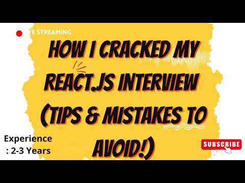Cognizant React JS Interview 2025 | My ReactJS Interview Experience | Tips and Mistakes to Avoid