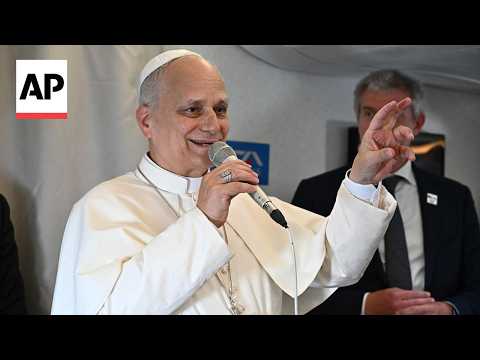 Pope Leo XIV says he doesn't want to debate Trump