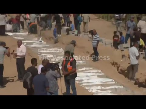 Bodies of 54 Palestinians buried in Gaza after their return from Israel