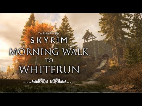 Morning Walk to Whiterun | Peaceful Summer Skyrim Music & Ambience | 3 Hours