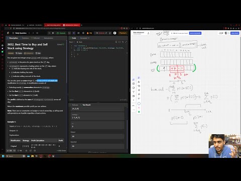 LeetCode | Best Time to Buy and Sell Stock using Strategy | C++ | Golang | Rust