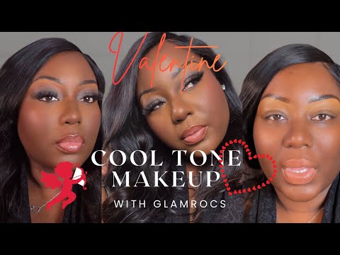 Cool Tone Valentine’s Day Makeup Tutorial | Soft Glam for Brown Skin 💘| Glowwithglam