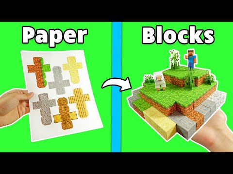 How To MAKE MAGNETIC Paper Minecraft Blocks...
