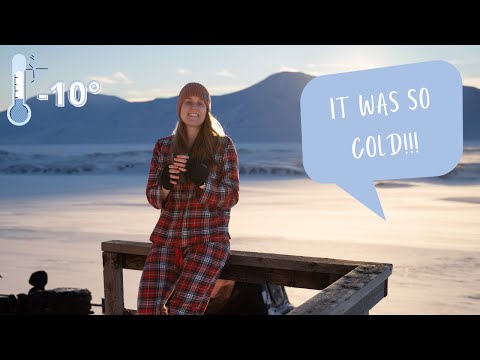 The First Snow Bath of This Year WAS VERY COLD | Pastel Winter on Svalbard Has Arrived