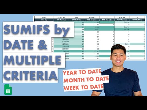 How to SUMIFS with Date Range & Multiple Criteria (Year to date, month to date) in Google Sheets