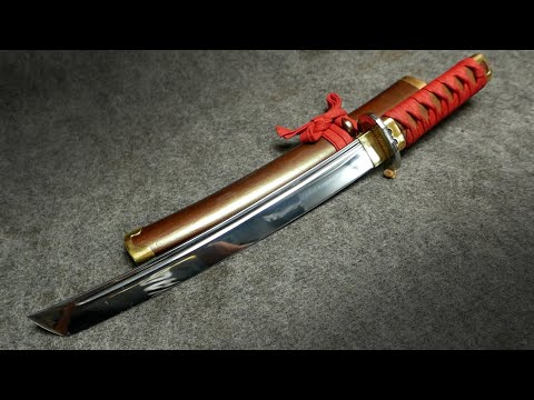 Forging the Tanto sword from a broken metal file - Forging swords