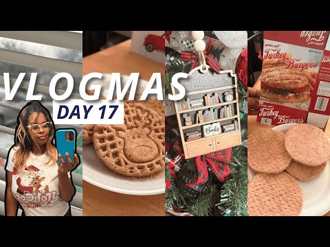 VLOGMAS DAY 17| SNICKERDOODLE WAFFLES, AMAZON HAUL, COOK TURKEY BURGER WITH ME 