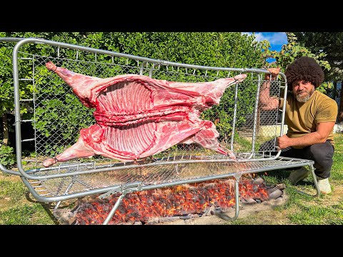 A Whole Lamb Cooked on A Cot! The Most Unique Way and Taste in the World