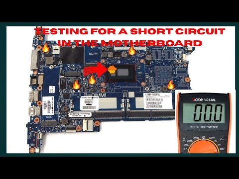 LAPTOP REPAIR FOR BEGINNERS: HOW TO TEST FOR A SHORT CIRCUIT IN A LAPTOP MOTHERBOARD.