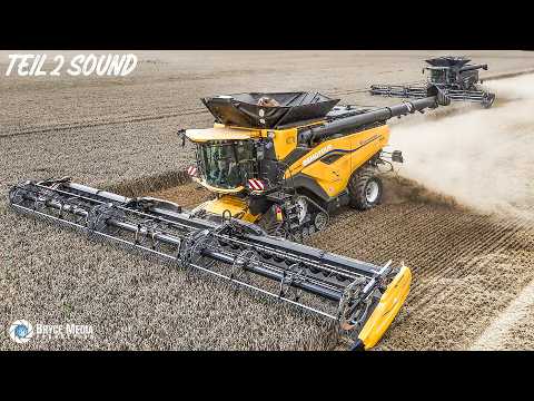 New Holland CR11 & Fendt Ideal 10T - MacDon FD2 15,20m & 14,20m. Start der Vorführung im Feld /TEIL2
