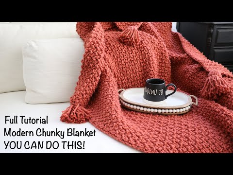 MODERN CHUNKY BLANKET EASY!!