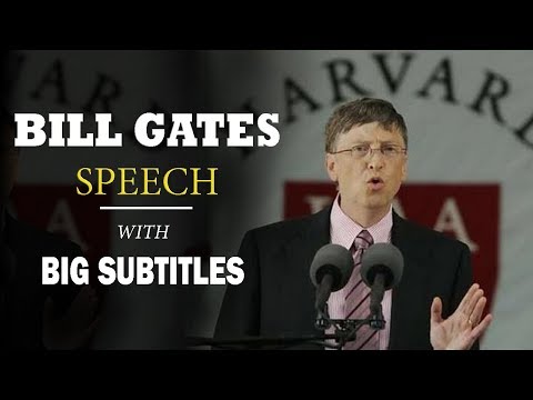 Bill Gates Harvard Commencement Address | ENGLISH SPEECH with BIG Subtitles