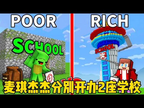 In Minecraft: Maggie and Jiejie each run two schools. Which school will be better?