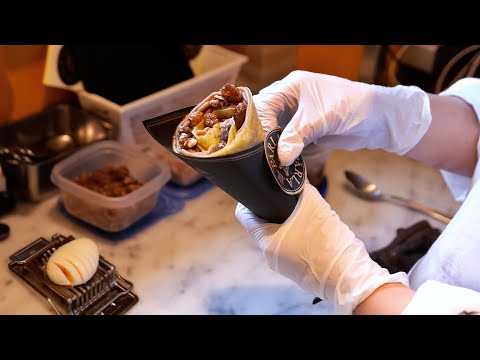 Japanese Street Food - The MOST LUXURIOUS CREPES in Japan! Caviar Truffles Parla Tokyo