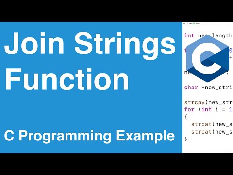 Join Strings Function | C Programming Example