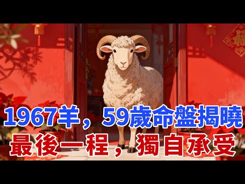 1967丁未羊命，2026丙午太歲沖克，59歲餘生命盤揭曉，最後一程只能獨自承受！#生肖羊 #屬羊 #生肖羊運勢 #生肖羊運程