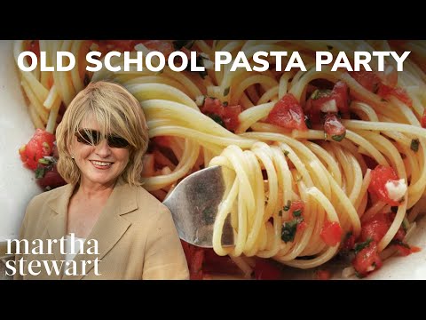 Martha's Old School Pasta Party | Spaghetti, Baked Gemelli, Eggplant, and Spicy Squash Pasta Recipes