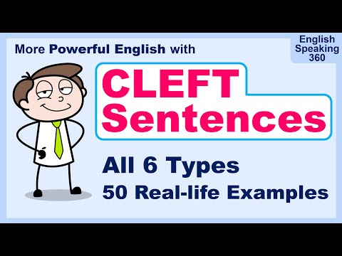 CLEFT SENTENCES Made Easy | All 6 Types Explained: It-Clefts, Wh-Clefts, Reversed clefts, and more!