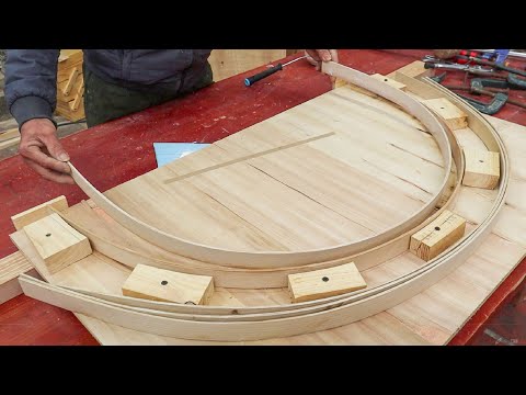 Amazing - Woodworking Idea Unique And Interesting From The Wood Strips // Make A Smart Round Table