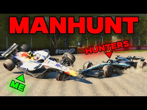 I TRIED SURVIVING A MANHUNT ON F1 25!!!