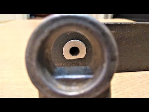 How to cut a hole with a face. An interesting way.
