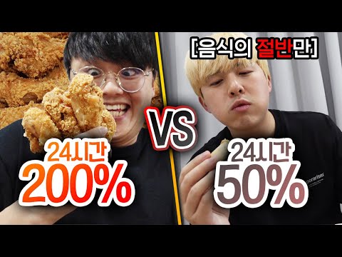 24시간동안 200% VS 50%!! 두 배면 무조건 행복할까?!