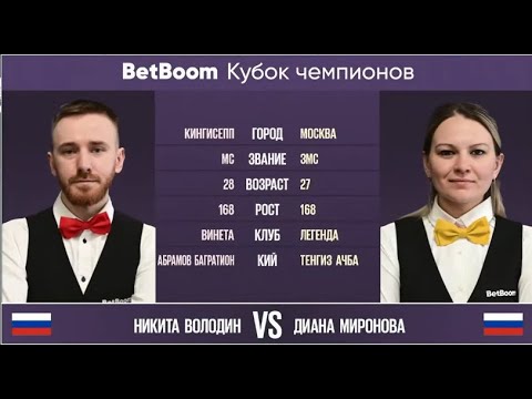 Финал "BetBoom Кубок Чемпионов 2023" Н. Володин (RUS) - Д. Миронова (RUS). Св. пирамида 13.07.2023