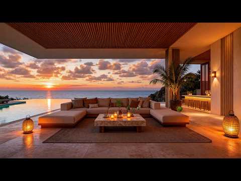 Cozy Sunset Jazz by a Seaside Villa – Soft Music for Mental Relaxation