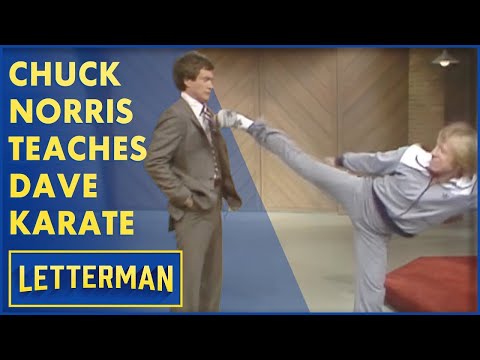 Chuck Norris Teaches Dave His Martial Arts Secrets | Letterman