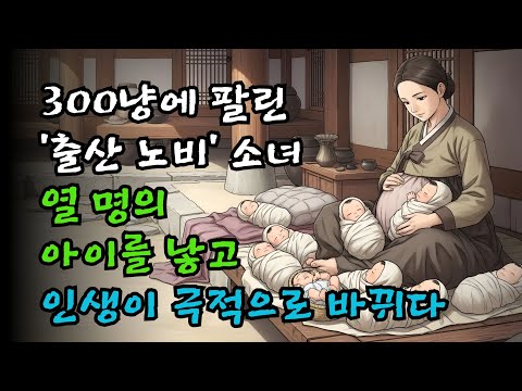 300냥에 ‘출산 노비’로 팔린 소녀… 10명을 낳고 인생이 극적으로 뒤집혔다! 야담·민담·전설·설화·옛날이야기·오디오북