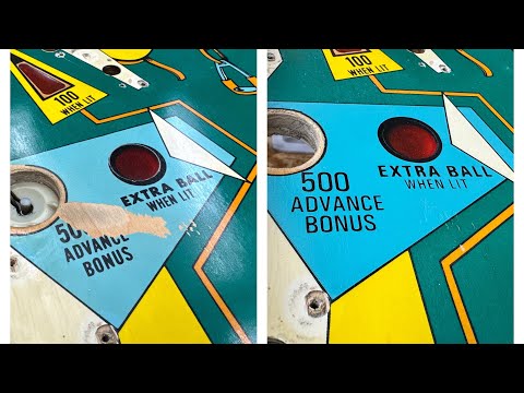 Hot Tip Pinball Restoration part 7: playfield paint repair