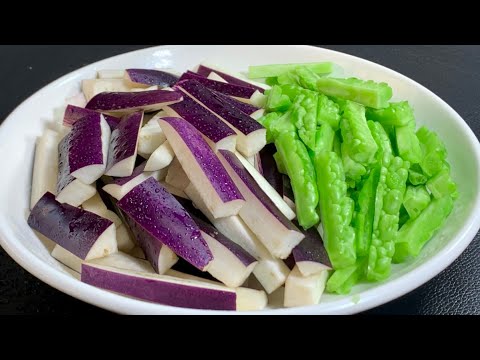 苦瓜，茄子和鸡蛋好吃的做法，退休保姆教我步骤，脆嫩爽口又下饭，营养美味#美食製作 #美食教程 #美食